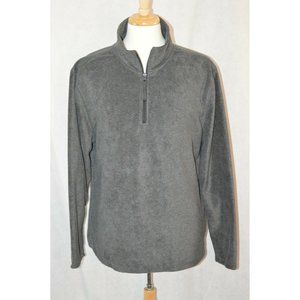 New St. John's Bay Soft Fleece Gray Men's sz XL 1/4 Zip Pullover Jacket